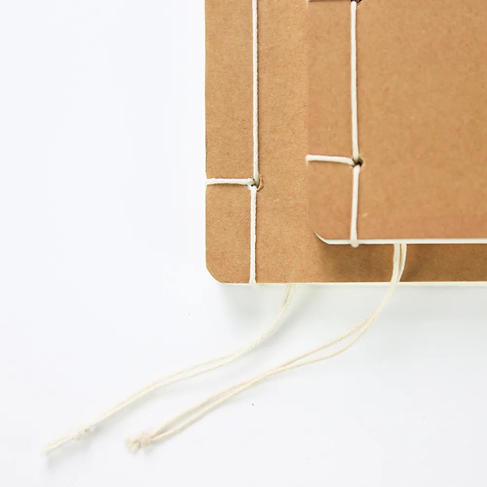 1Pcs Retro Kraft Paper Notebook A5 Handmade Thread-Bound Blank Pages Diary Creative Sketch Travel Journal Memo Pad