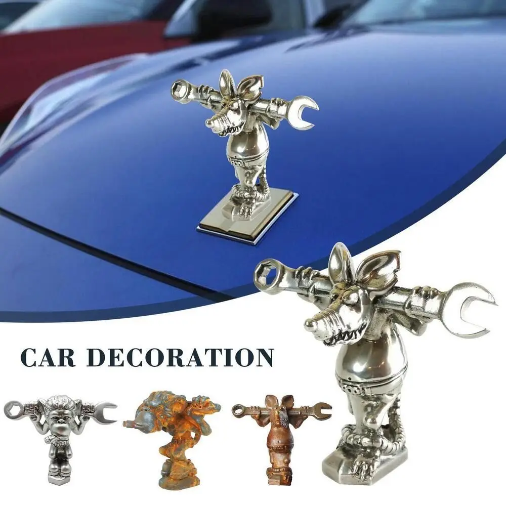 

High Quality Resin Monkey Mouse Car Decoration Gift Home Decoration Hood Ornament Crafts Mouse Monkey Sculpture