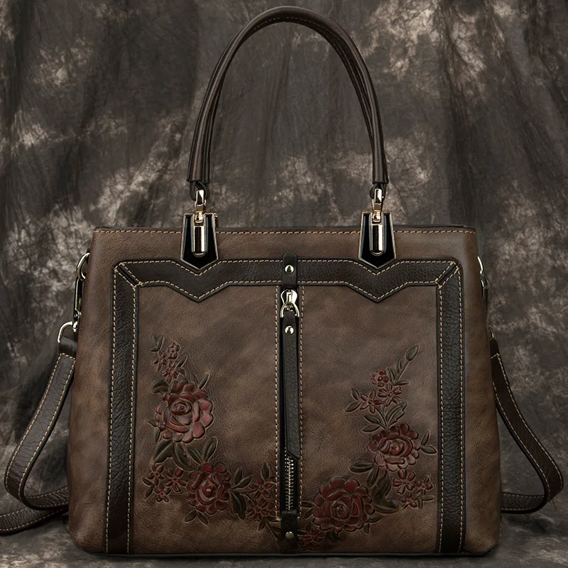 MOTAORA torba damska Retro prawdziwej skóry luksusowe torebki damskie 2024 nowa ręcznie robiona torba Crossbody torby o dużej pojemności damskie
