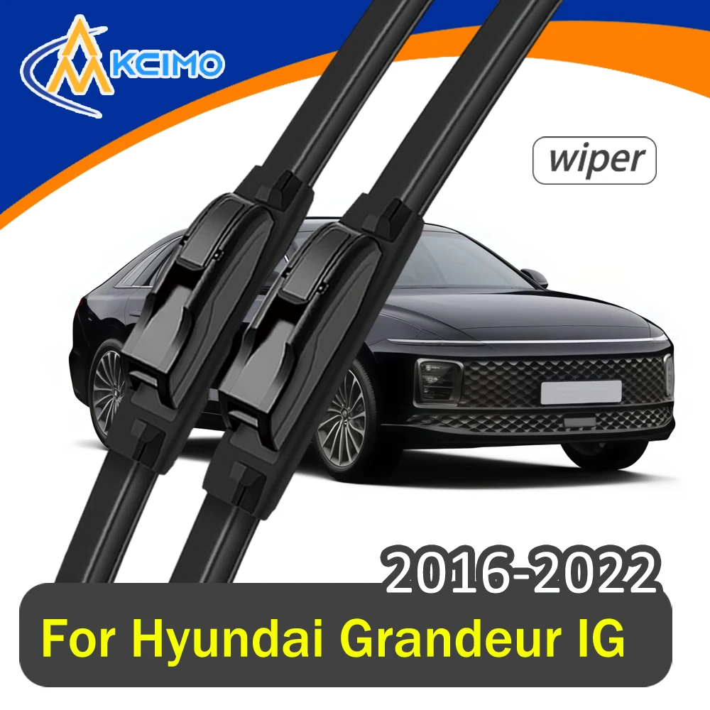 

2PCS Windshield Wiper Blades For Hyundai Grandeur IG 2016-2022 All-Season Rubber Exact Fit Easy Install Quiet Clear Wipers