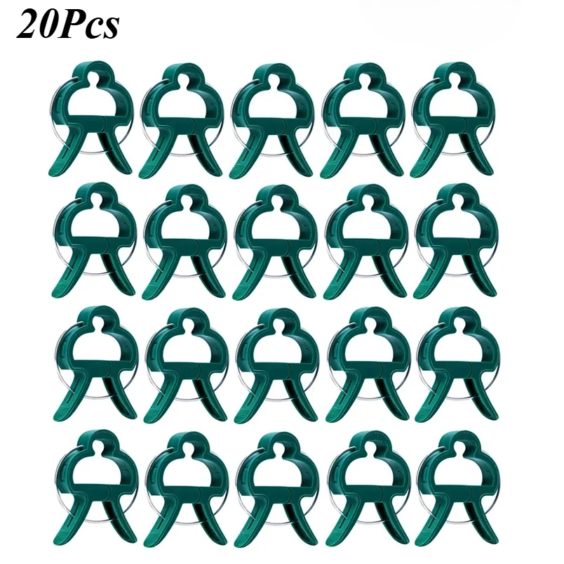 Image 7: 20 pinces réutilisables pour la fixation des tiges de plantes, supports pour semis de fleurs et de vigne en serre, accessoires de jardin ﻿