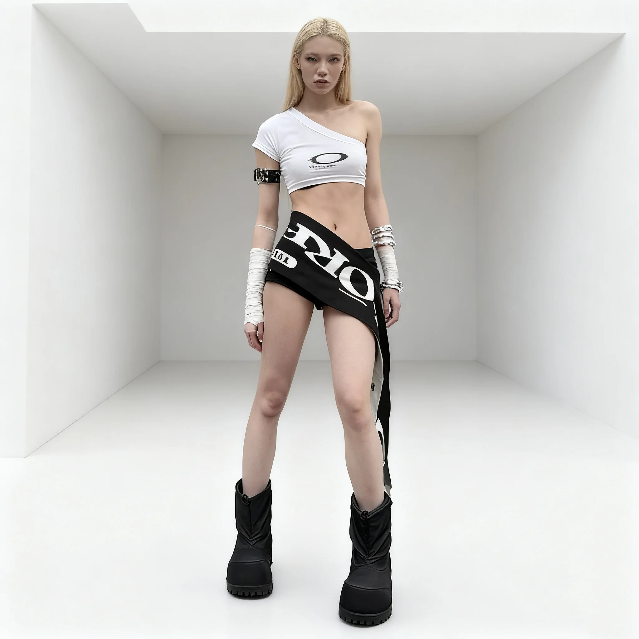 Letter Print Black Waist Belt Women's Harajuku Streetwear Y2K 2000s Emo Fashion Accessory for Clothes Unique Wide Waist Seal