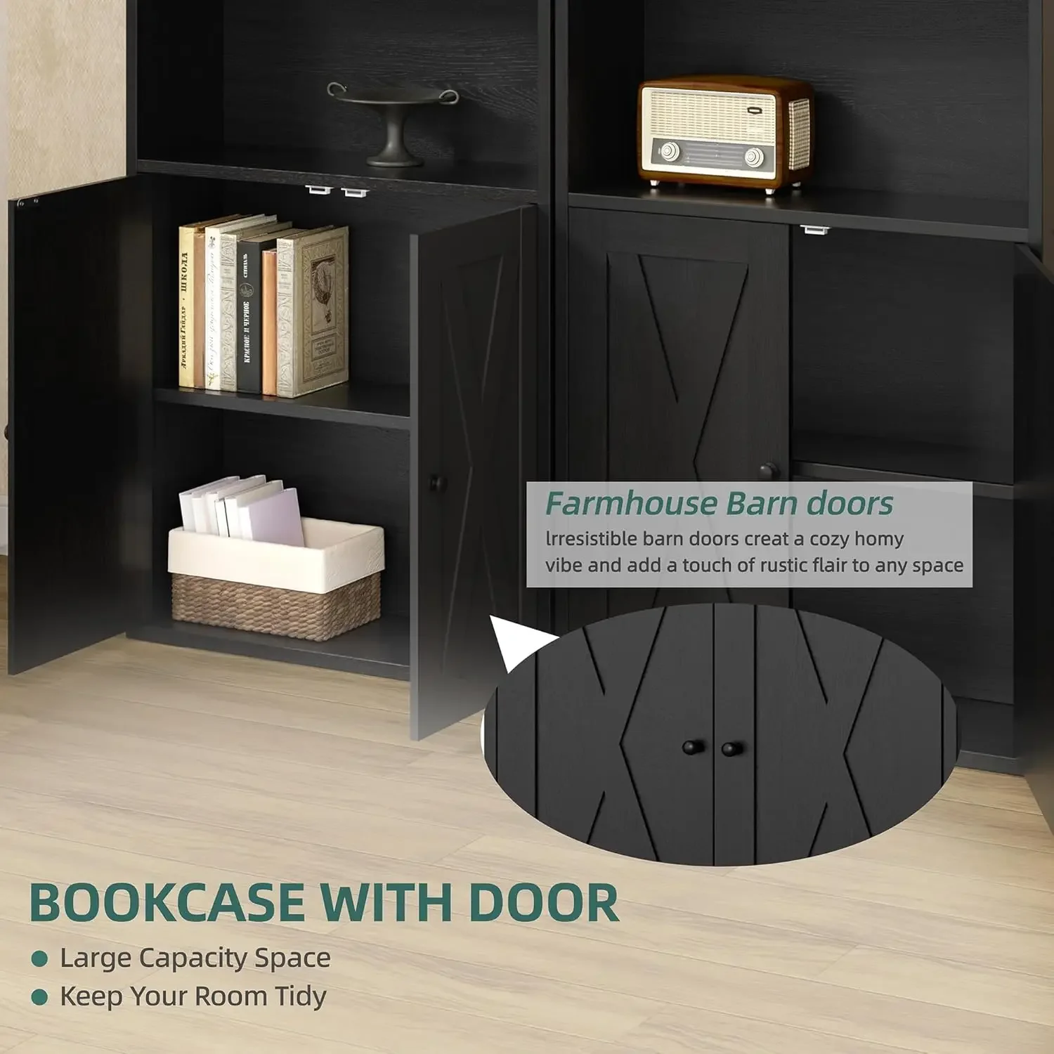 رف الكتب الساخنة، أرفف الكتب الصناعية وخزائن الكتب مع أبواب أرضية قائمة 6 أرفف تخزين عرض الرف 70.6 بوصة #6