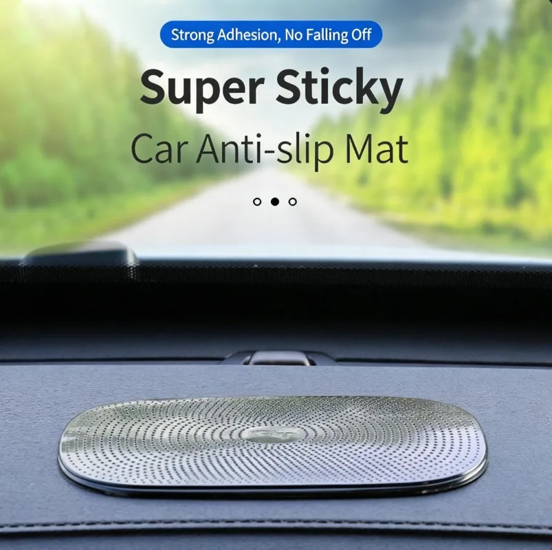 Car Interior Accessories Non‑Slip Car Mat Washable Fragrance Ornament Fixing Sticker Storage Mat High‑Temperature Resistant