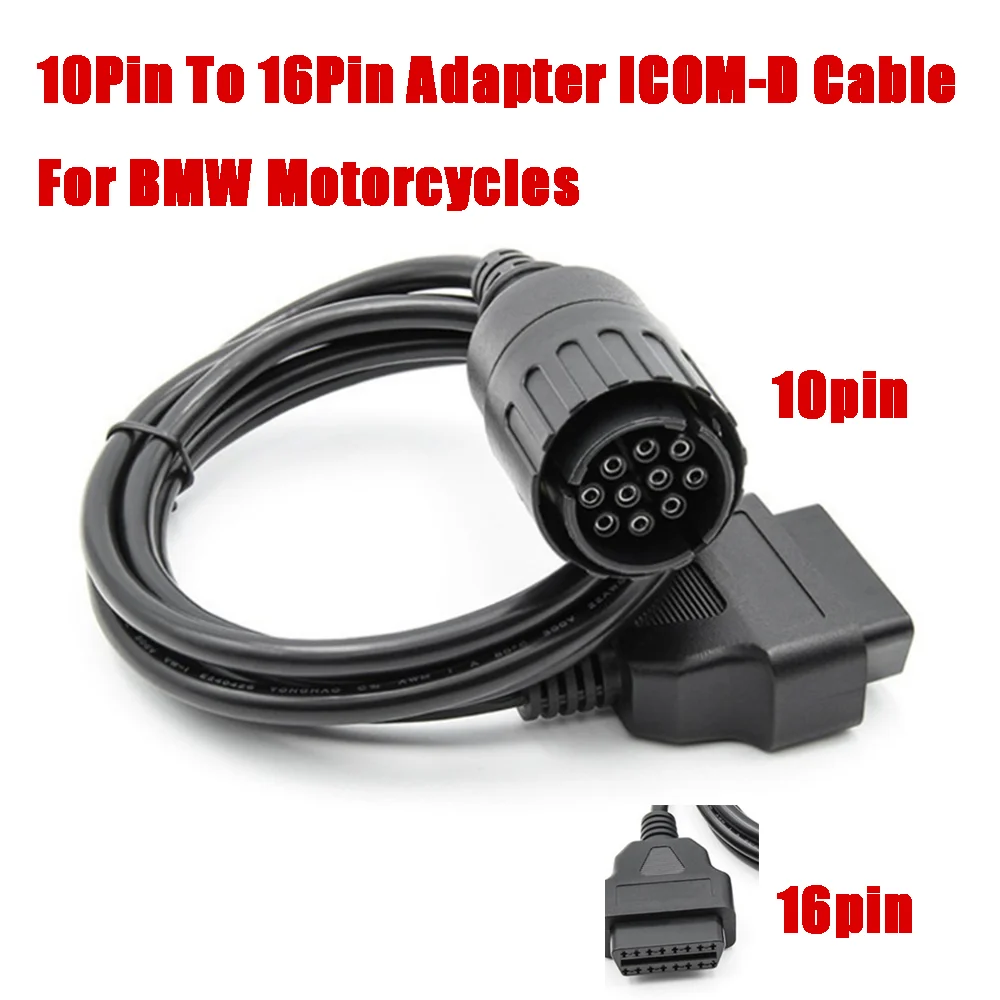 

For BMW Motorcycles 10Pin To 16Pin Adapter ICOM-D Cable OBD2 Diagnostic Connector Motorcycles OBD2 Extension Cable