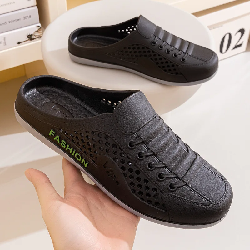

New Half Anti Slip Mesh Men's Shoes Soft Sole Casual Comfortable Sneakers Men's Slip-on Beanie Shoes Sneakers