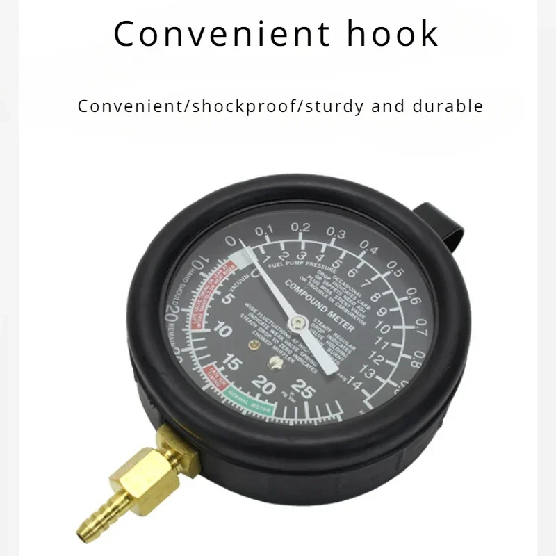 Shockproof Vacuum Pressure Gauge Engine Fuel System Sealing Failure Vacuum Gauge Automotive Tools