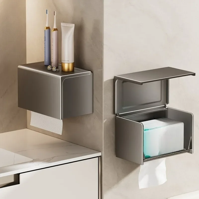 

Universal Hotel Toilet Commercial Wall Mount Paper Towel Box Tissue Dispensers No-drill Waterproof Bathroom Paper Holder Home