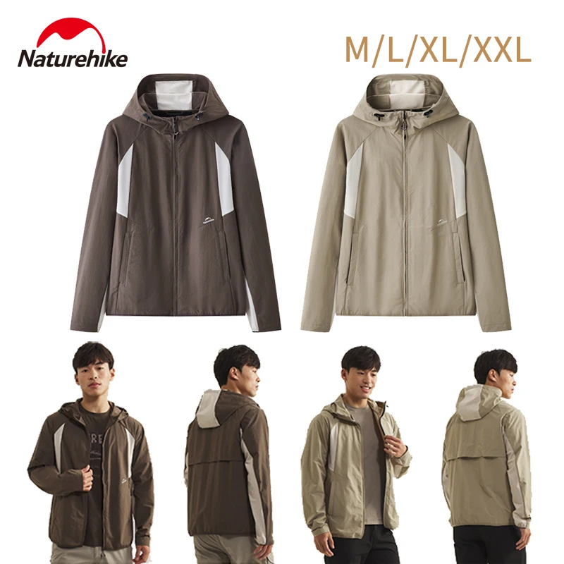 

Naturehike Breathable Men's Jacket Casual Outerwear Color-block Design Nylon Waterproof for Outdoor Sports Hiking Mountaineering