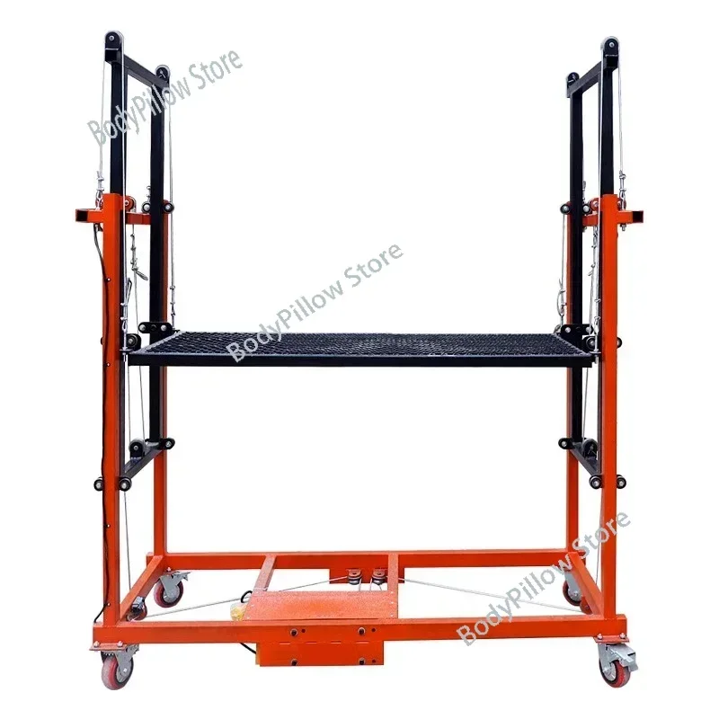 

Electric lifting scaffolding 1.5M automatic folding mobile remote control indoor construction site decoration shelf new lift pla