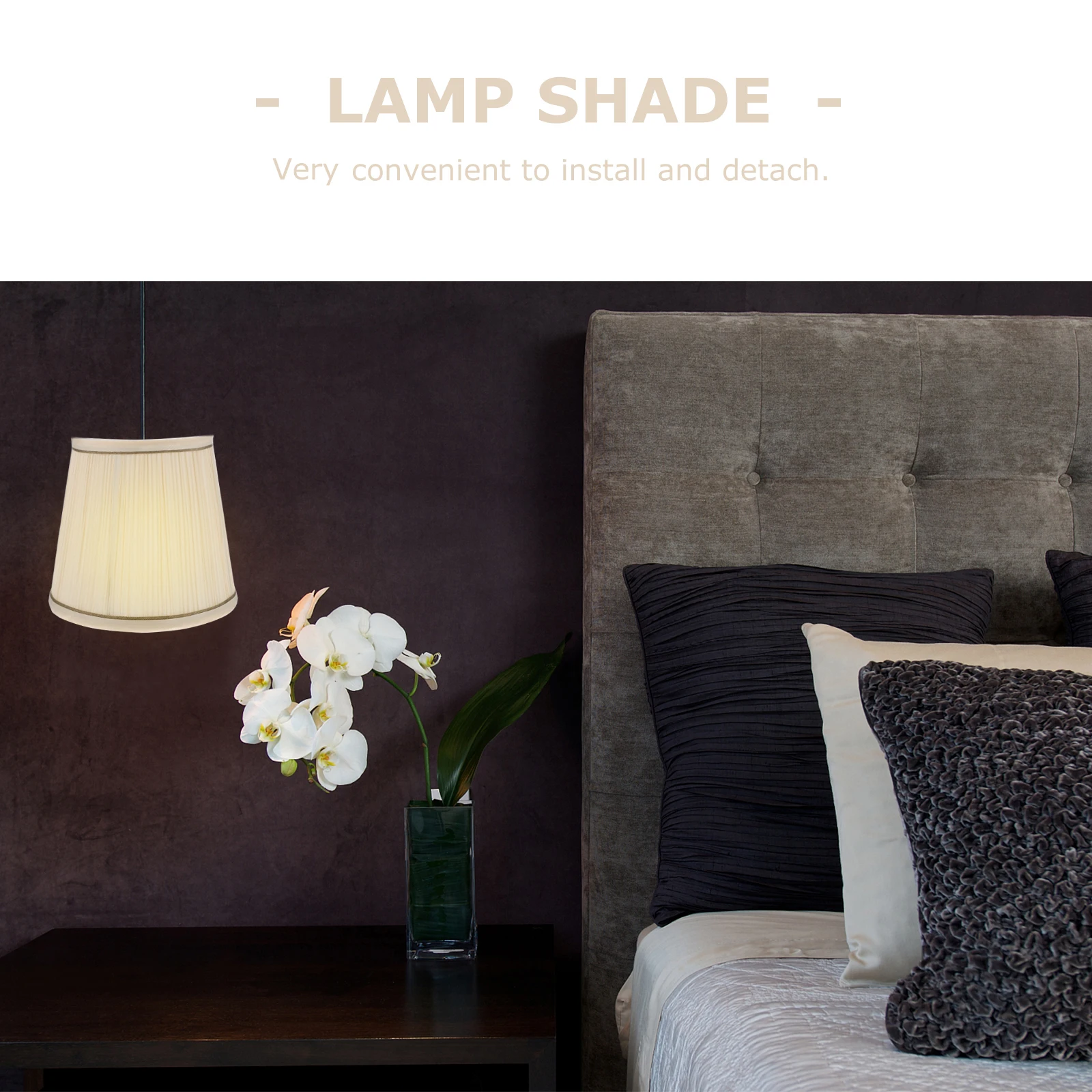 

Cloth Lampshade Light Shades Ceiling Lights Vintage Fittings Dust Protection Durable Metal Home Decor Matching