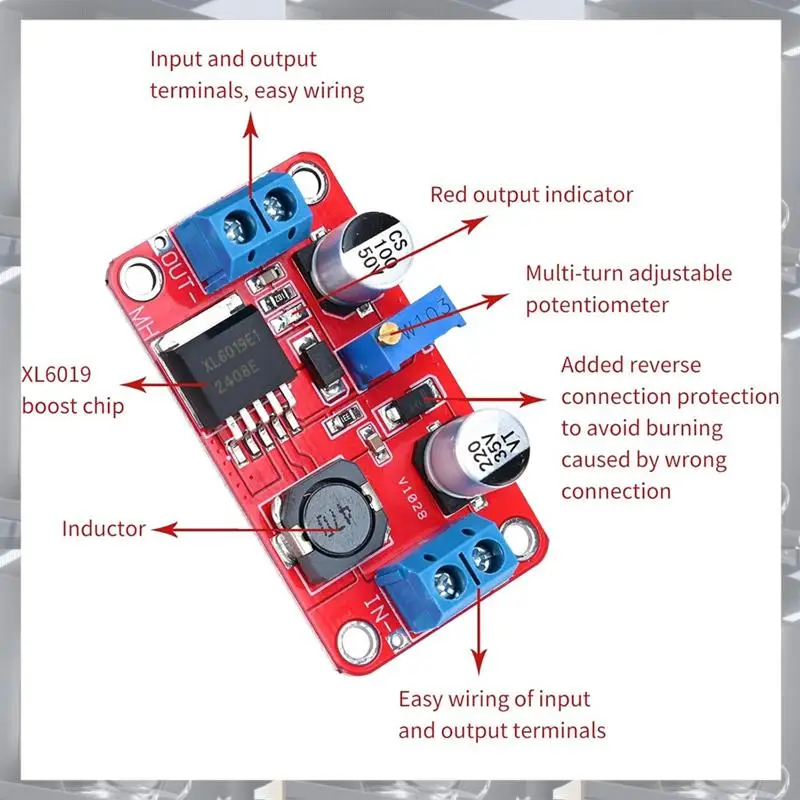 

Hot Selling-3-Pack XL6019 DC-DC Adjustable Boost Power Module Boost 5V 6V 12V 24V 3-35V To5-40V 5A High Power Current DC Todc,3-