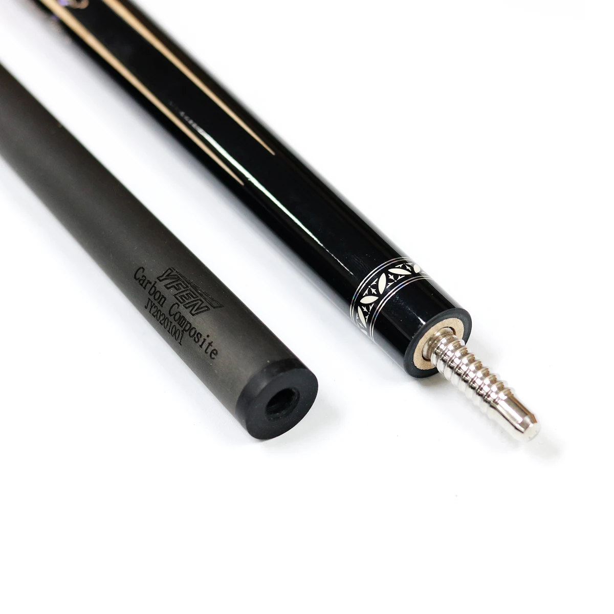 Premium Quality High-end Carbon Fiber Shaft & Ebony Butt 1/2-pc Billiard Pool Cue With Extension for Sale