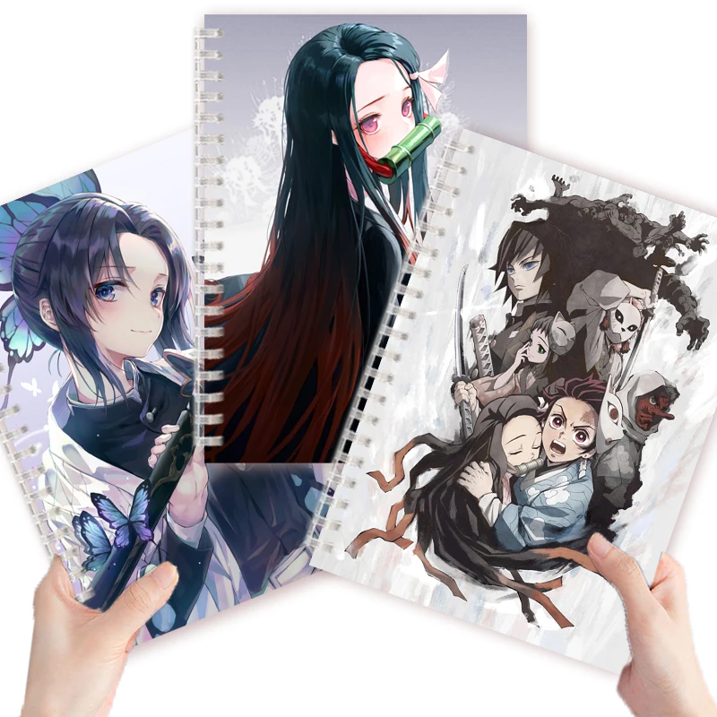 Demon Slayer-Cuaderno Kimetsu no Yaiba, hoja fantasma, libro de notas, diario, Filofax, planificador, Agenda, Kimiya, のつの