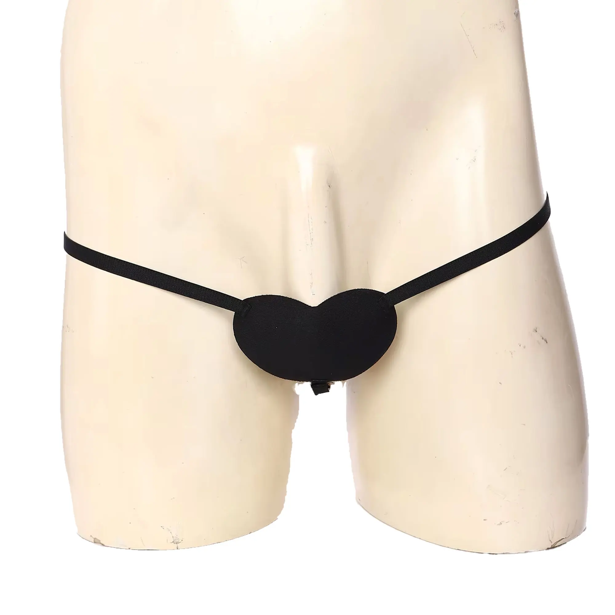 Men Hollow Out Micro G-string Thongs Heart Patch Faux Pearls Ring Briefs Spaghetti Straps Briefs Underwear Gay Tempting Lingerie