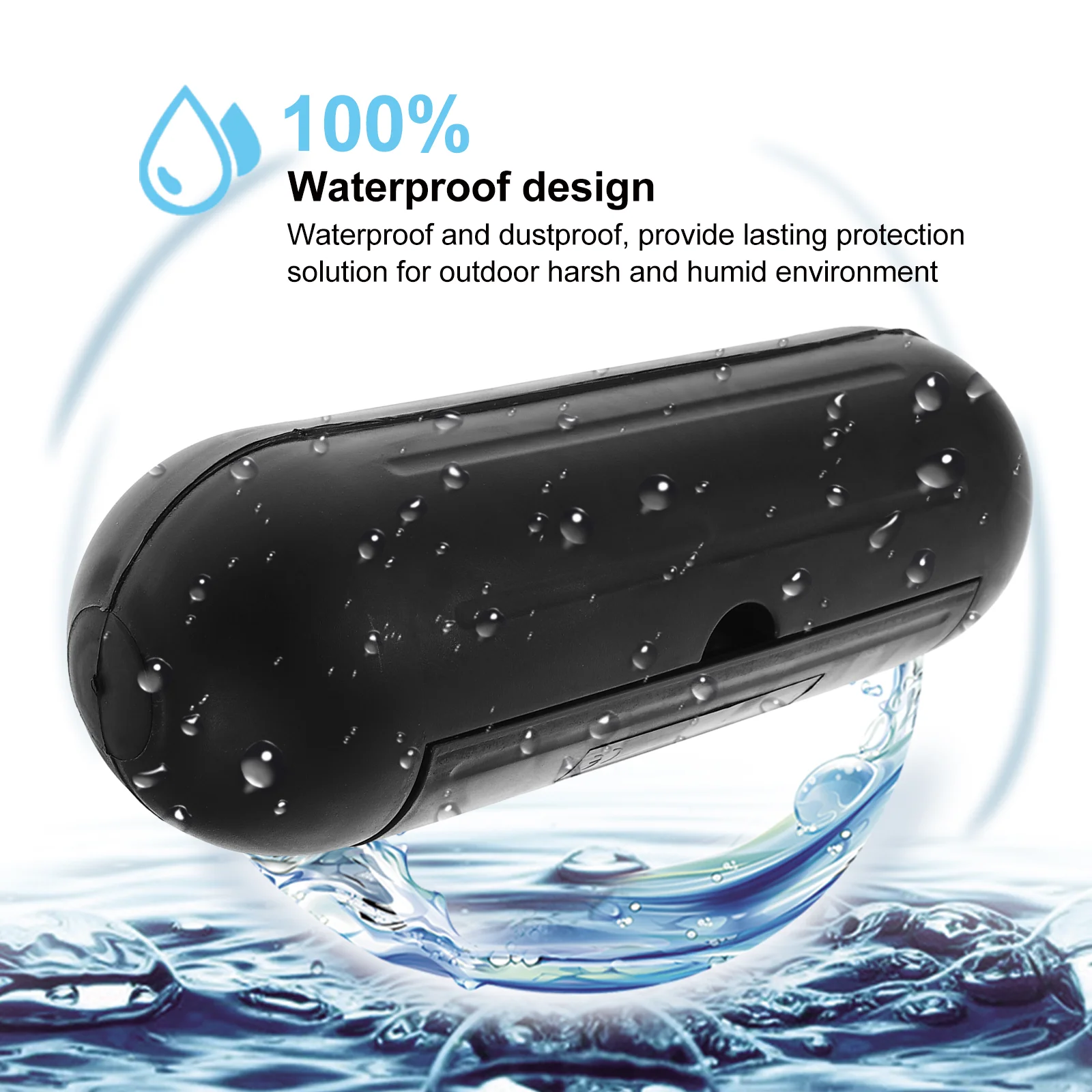 Socket Outdoor Extension Cord Waterproof Box 2pcs Weatherproof Electrical Boxes Outlet Covers Plug for Outlets Black