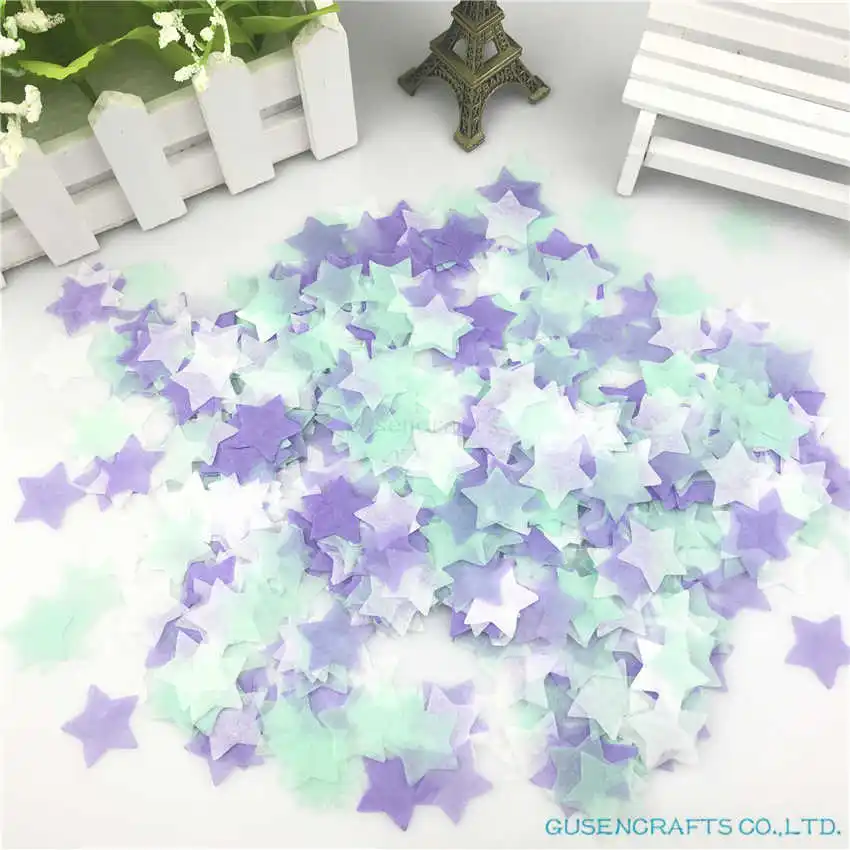 15g Per Bag 1 inch (2.5cm) Paper Confetti Star Birthday Decor Baby Shower Cake Topper Table Decoration Even Party Supplies