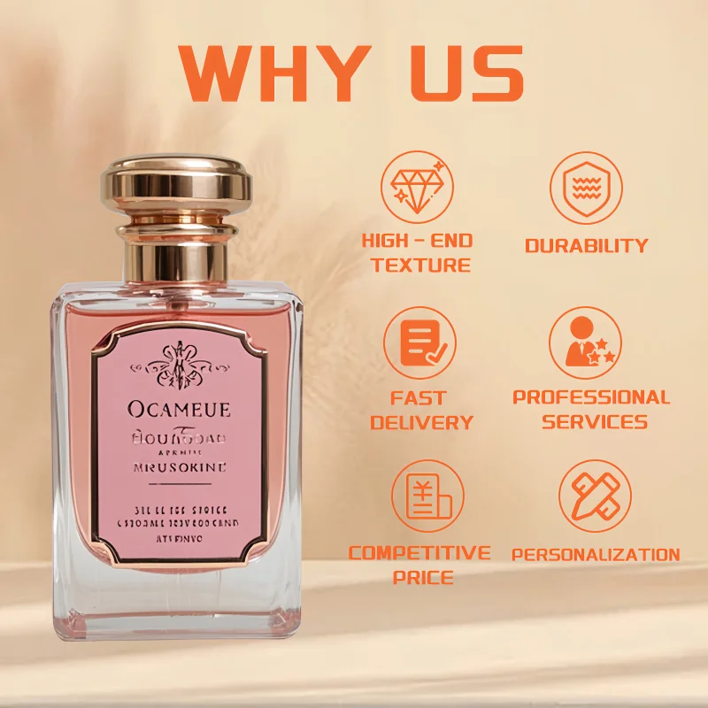 custom.Hot Selling Personalized Custom Metal Stickers Waterproof Perfume Label .