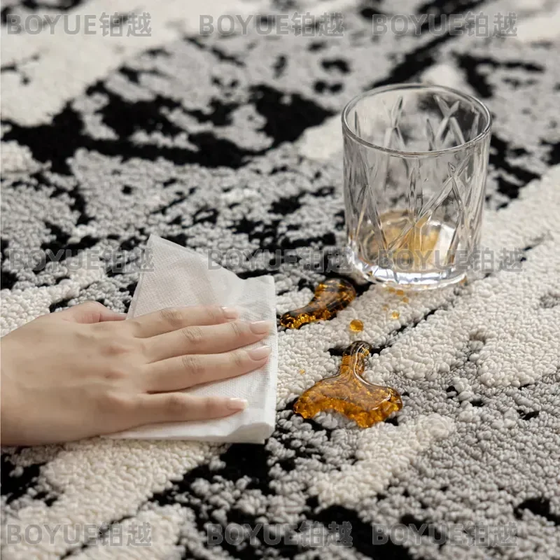 Medieval Style Diatomaceous Earth Rug Waterproof Anti Stain Living Room Bedroom Floor Mat Thickened Washable Home Decor