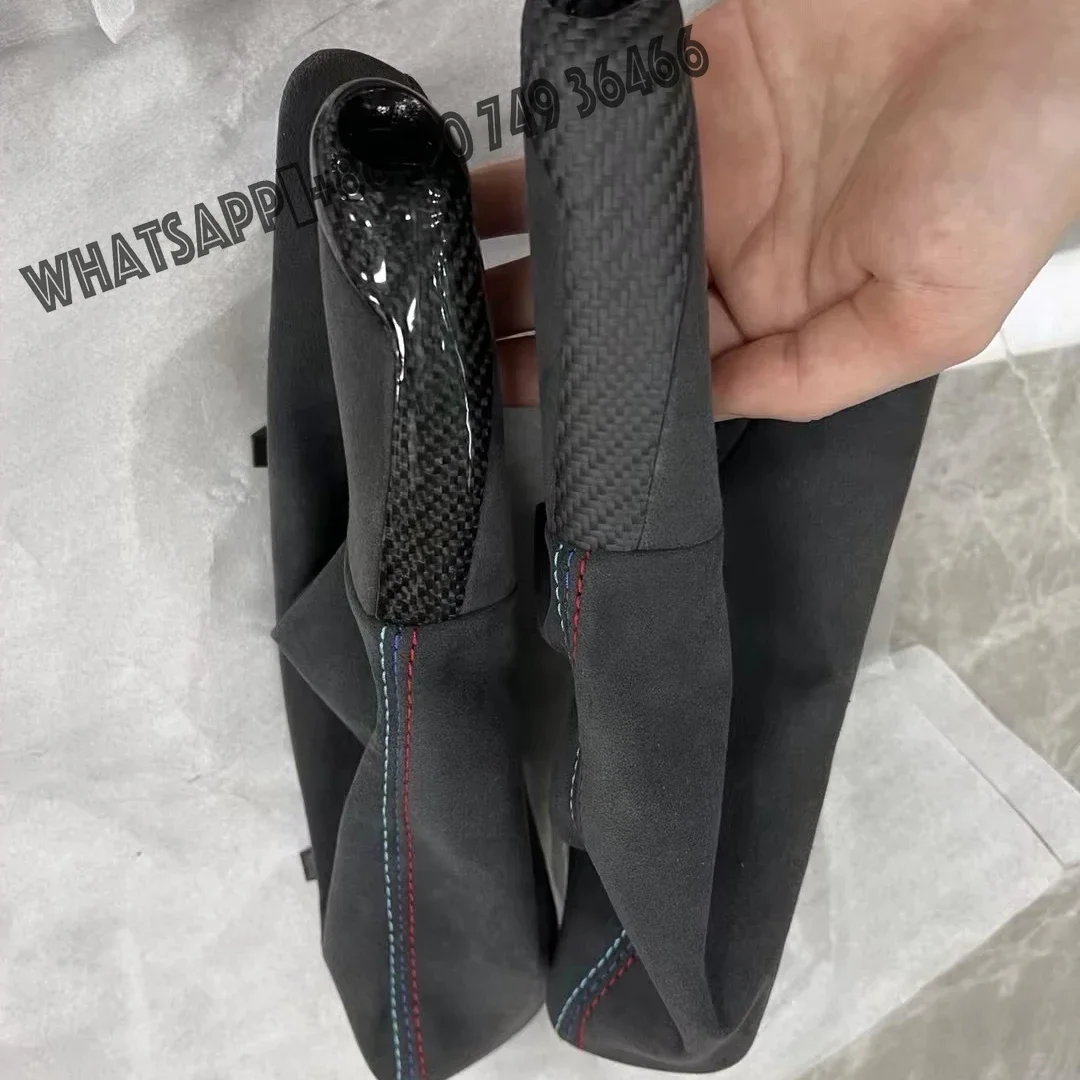 

For LHD Alcantara Car Handbrake Handle Left Hand Drive Carbon Brake with Alcantara F30 F31 F32 F33 F36 F80 F81 F82 F83 F84