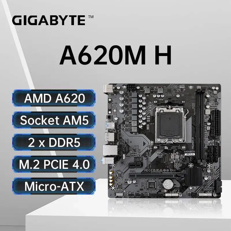 GIGABYTE A620M H 마이크로 ATX 메인보드: A620M PCIe 성능과 호환성 분석