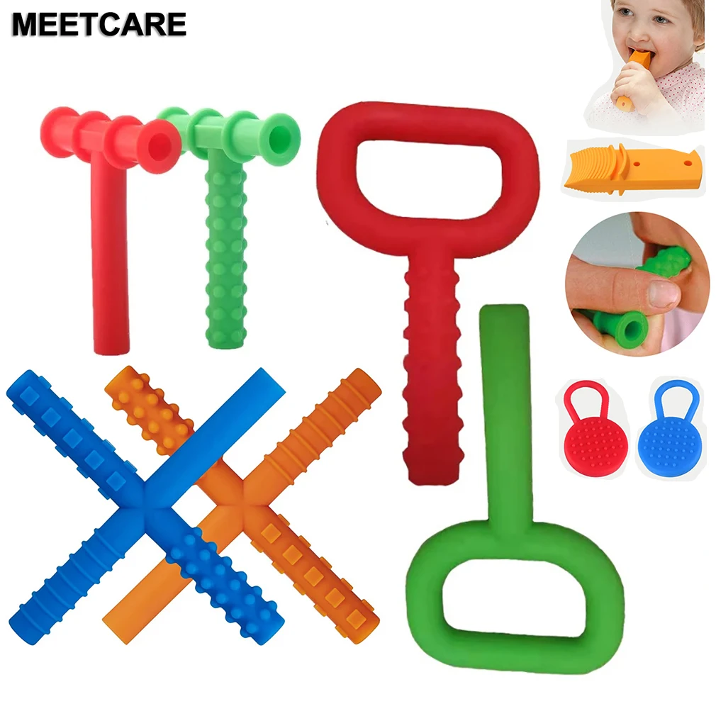 Kid Chewing Tube Speech Therapy Teeth Massager Tool Children Adult Speak Oral Muscle Rehabilitation Train Autism Sensory Care