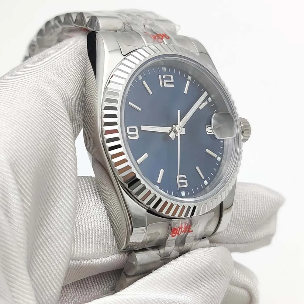 Reloj Mecánico totalmente automático, cristal de zafiro, tres colores, acero inoxidable, resistente al agua, 36mm, nuevo