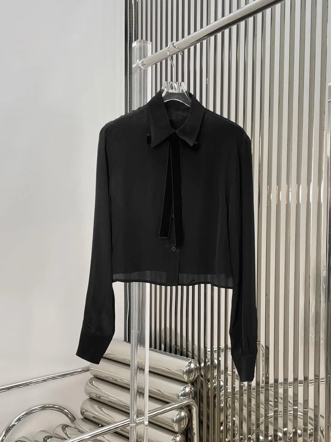 2025 primavera nuova camicia senior con risvolto in stile Herben francese stile occidentale tutto abbinato con riduzione dell'età