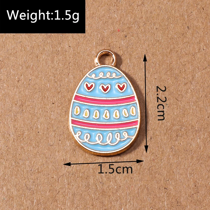 10 stücke Cartoon Emaille Tier Küken Ei Charme für Schmuck Machen Frauen Nette Tropfen Ohrringe Anhänger Halsketten DIY Handwerk Liefert – Detail 20