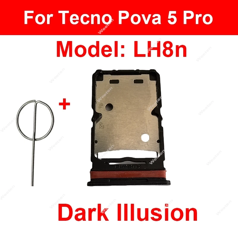 Sim-Kartenfach-Halter für Tecno Pova 5 5 Pro 5Pro 5 Free Fire Edition 5G Sim-Kartenfach Slot Kartenleser SIM-Karte Reparatur Teile