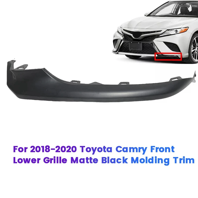 

Left Front Bumper Lower Trim Strip Grille Molding Cover 53124-06120 for Toyota Camry SE/XSE EAH 2018-2020 53124-06130