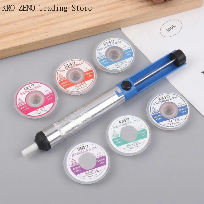 Soldering Sucker Pen Aluminum Metal Desoldering Pump Suction Tin Gun Removal Vacuum Soldering Iron Desolder Hand Welding Tools