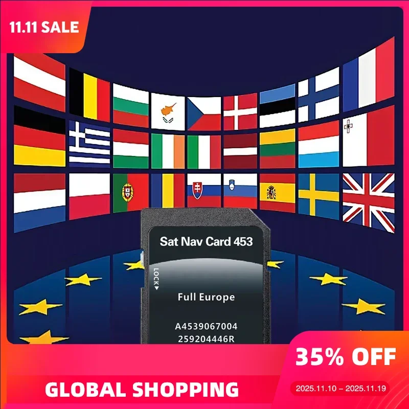 

2023 for Smart 453 mit Cool & Media Navigation Car 2023 GPS Navi SD Card Sat Nav A4539067004 System Update Map Full Europe