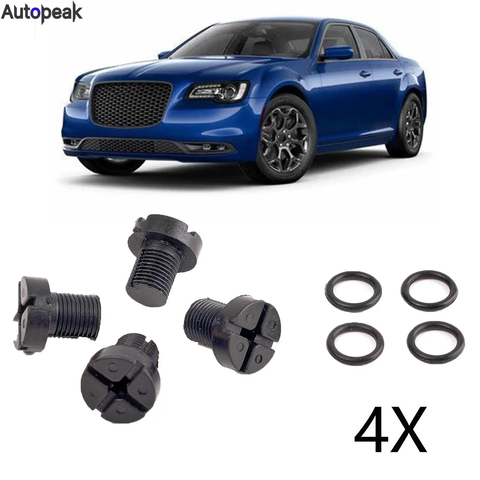 4PCS For CHRYSLER 200 300 TOWN & COUNTRY RADIATOR HOSE BLEED VENT SCREW PLUG BLEEDING Coolant tank bleed screw 17111712788