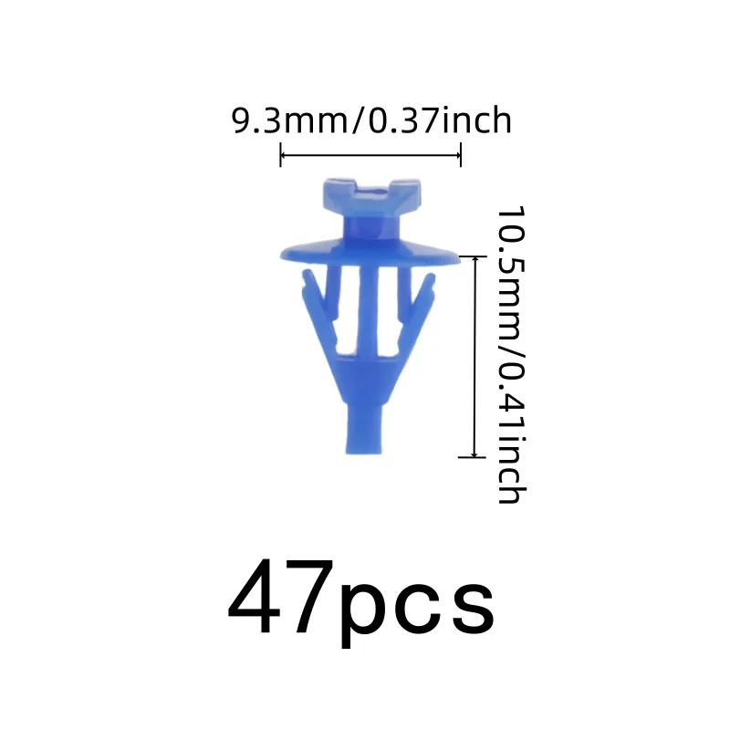 Anti-Aging Material Door Frame Seal Clips 47 pcs, perfect for Hood Seal Strips, Easy Push-in Install