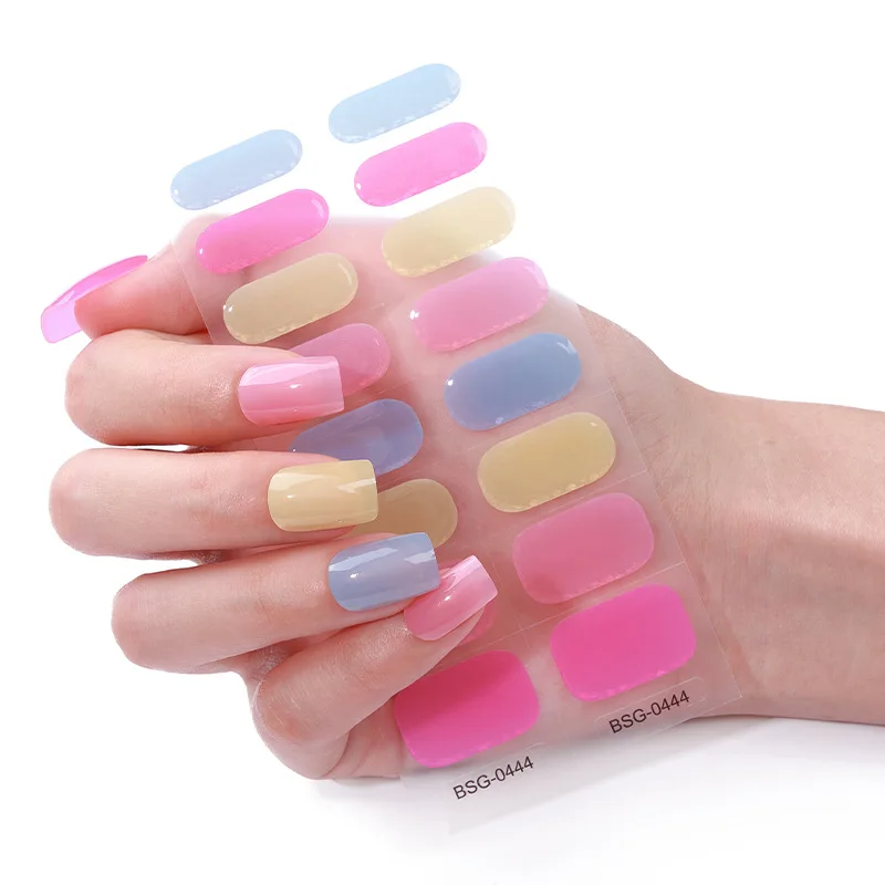 

Полутвердые гелевые Слайдеры для ногтей, маникюрный декор, УФ светодиодная лампа, полутвердый гель, дизайн ногтей, наклейки, модные наклейки для ногтей, украшение