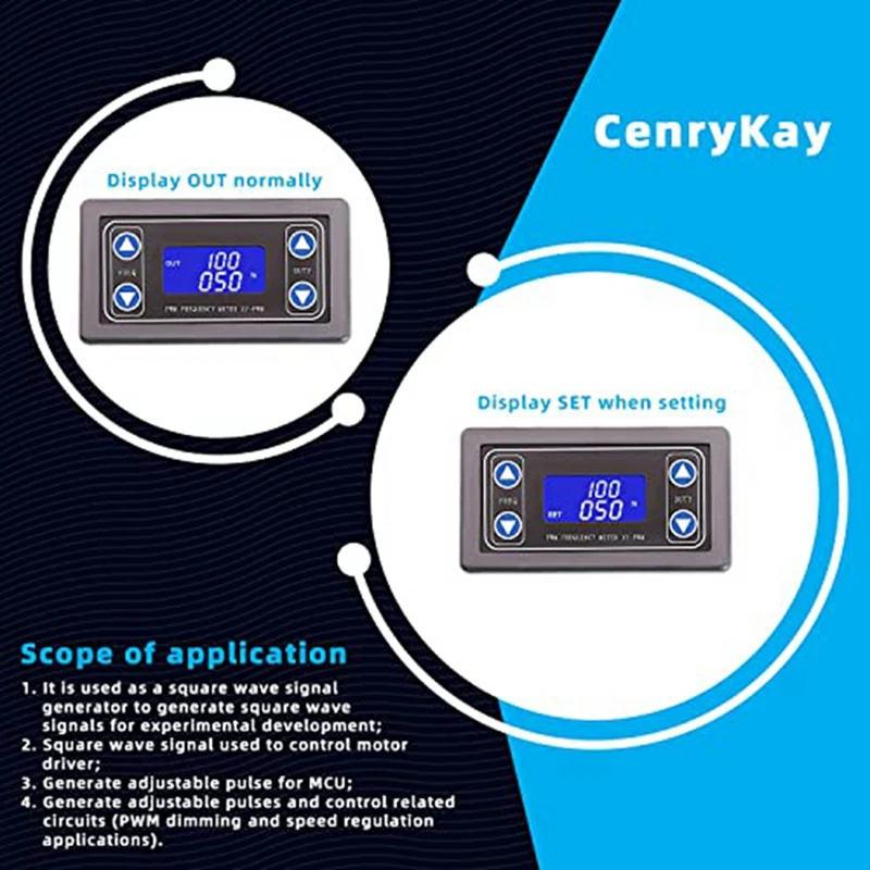 Generador de señal ajustable PWM frecuencia de pulso ciclo de trabajo onda rectangular generador de señal de onda cuadrada 3,3-35V 5-30MA 1 Uds