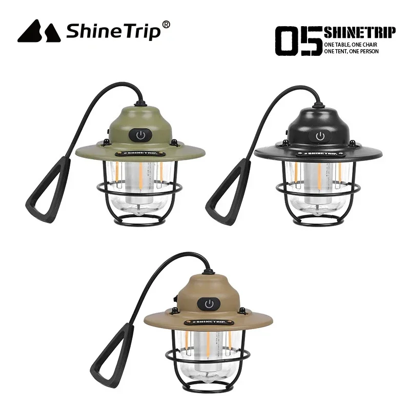 ST Outdoor Retro Pendant Lighting Lighting Extra Long Life Camping Ambient Light Rechargeable Tent Lights