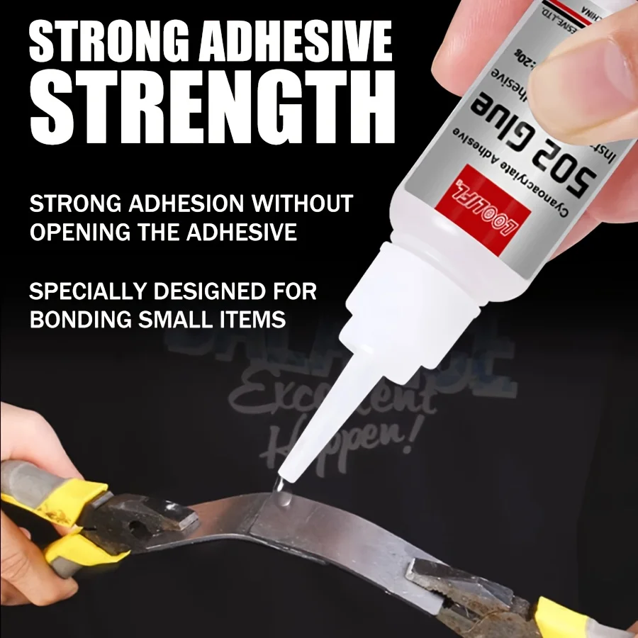 LOOLIFL 1-5pcs 502 Super Glue Instant Quick-drying Cyanoacrylate Adhesive Leather Rubber Wood Metal Strong Bond Liquid Glue Tool