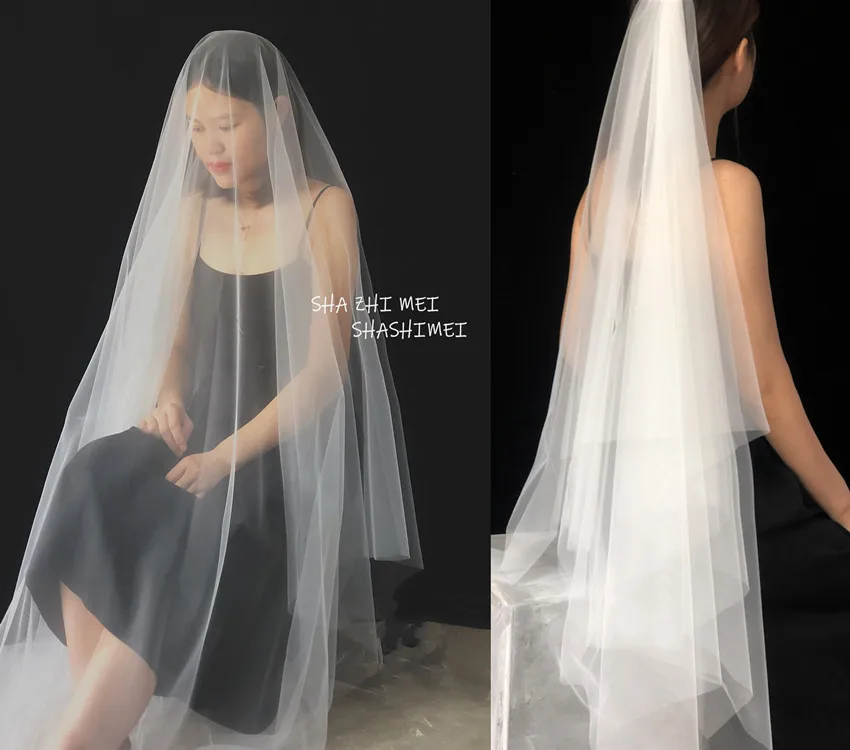 Studio White Bridal Plain Surface Organza 5 M 10 Soft Yarn Bride without Decoration Bare Fabric