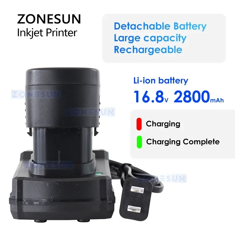 ZONESUN ZS-HIP127 Handheld Inkjet Printer with Touchscreen USB for QR Code Serial Number Expiry Date on Carton Rubber Metal