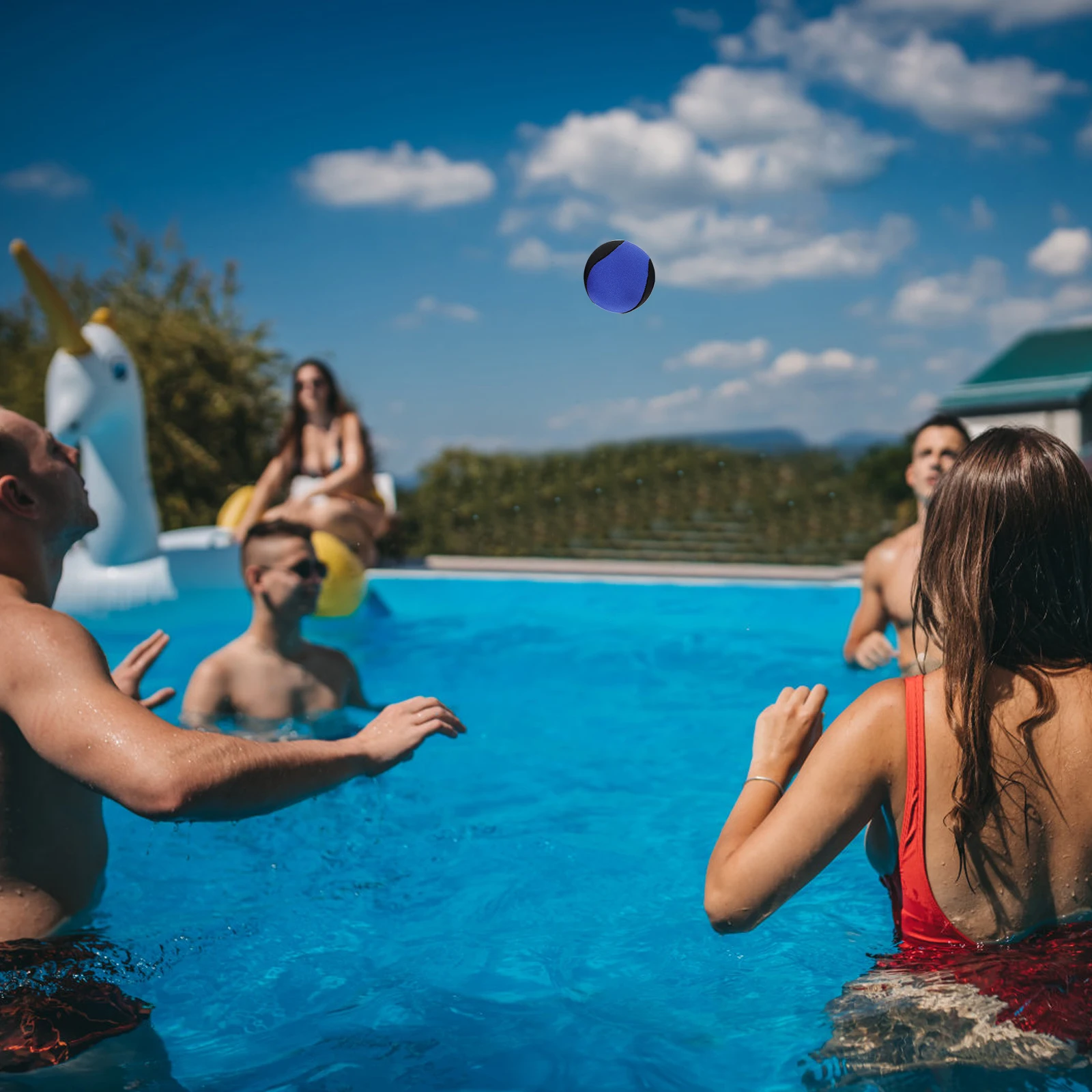 4 stücke Bounce Springenden Ball Pool Wasser Sport Bälle Schwimmen Tpr Weiche Gummi Sommer Party Spielen Wiederverwendbare Hydroplaning Ball Im Freien