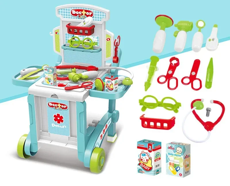 3 in 1 Simulate medical supplies Doctor accessories doctor medical game set Play house Interactive Toy baby birthday gift