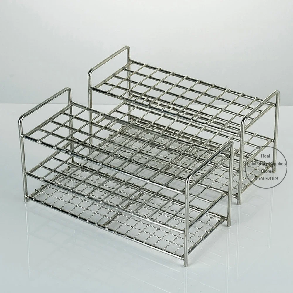 1PCS Lab Stainless Steel Wire 40holes/50holes Centritube Tube Holder Test Tube Rack for Hole Size13/16/17/19/21/26/30/32mm Tubes