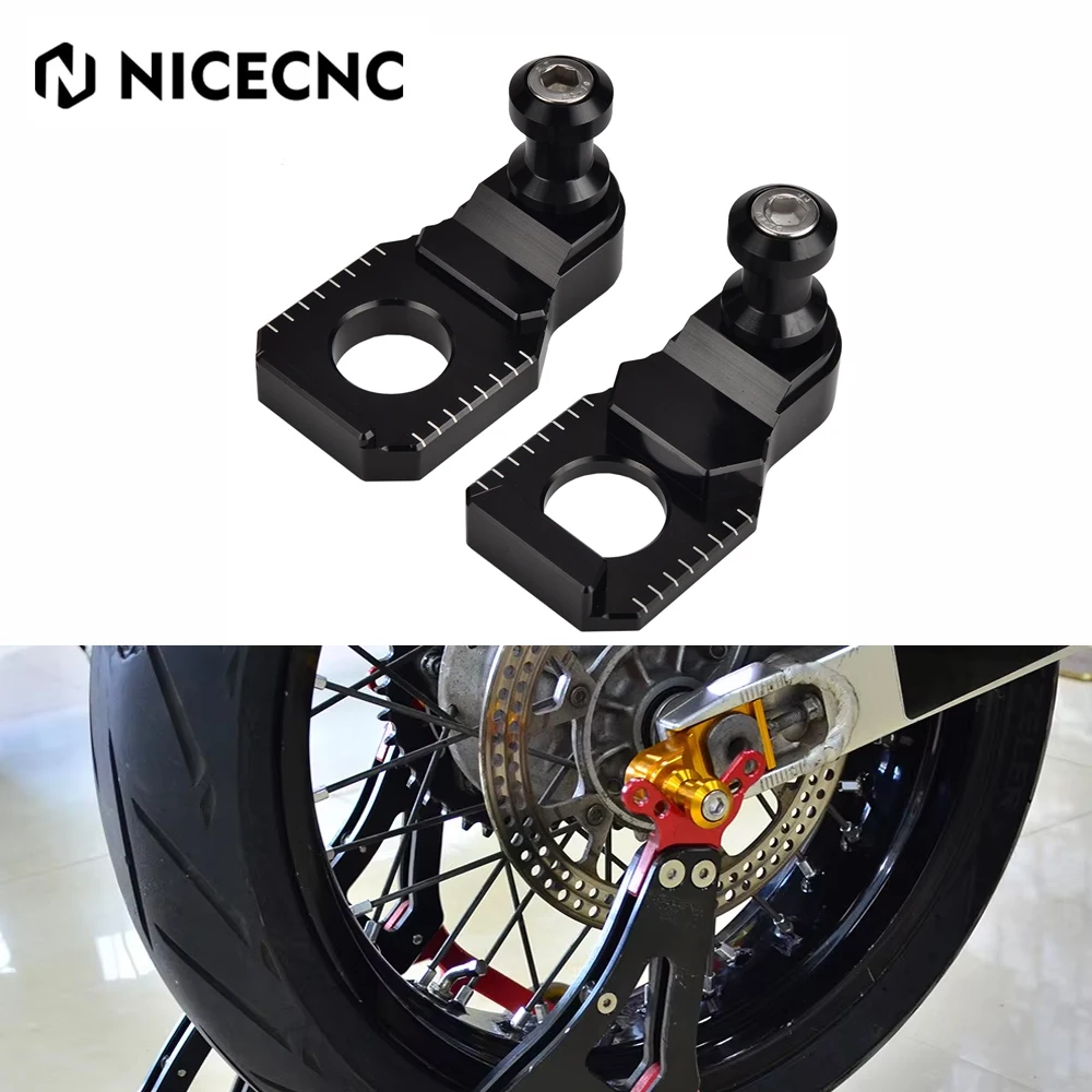 CNC Axle Block Slider Swingarm Spools Chain Adjuster For Suzuki GSXR600 GSXR750 00-09 GSXR1000 01-18 GSXR1300 Hayabusa 2008-2019