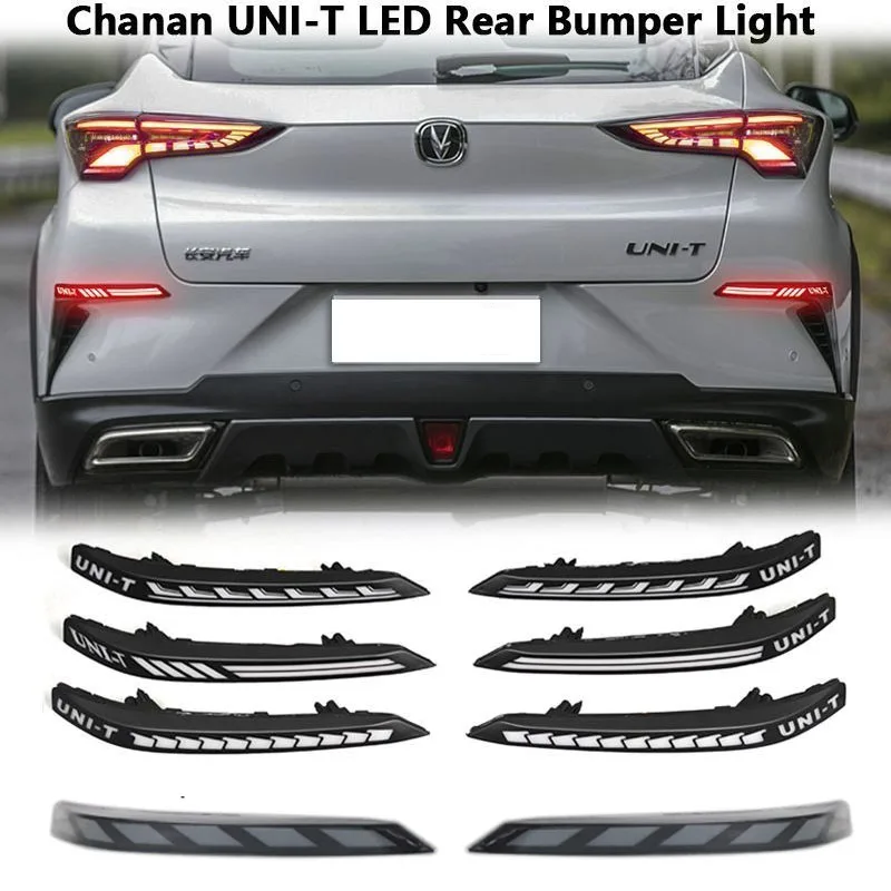 2pcs/set LED Rear Bumper Lamp for Changan UNI-T 2022-2025 Streaming Decorative Lamp UNIT
