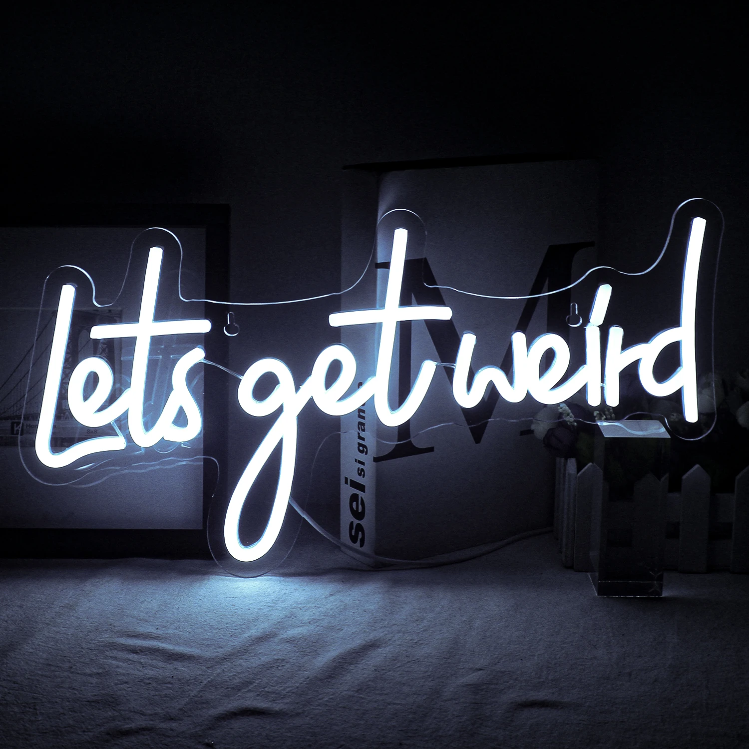 Lets Get Weird Neon Sign LED Wall Hanging acrilico Club Restaurant Bar Shop Wedding Party estetica Room Home ART Wall Decor Gift