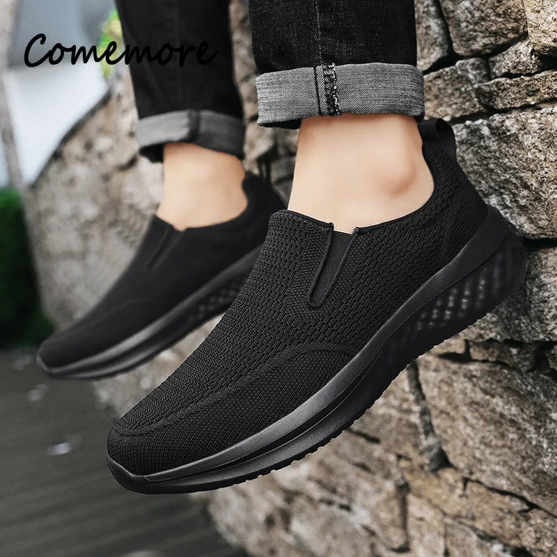 Comemore Men Casual Shoes Fashion Male's Mesh Breathable Sneakers Soft Sole Walking Comfort Outdoor Light No Slip Sport Footwear