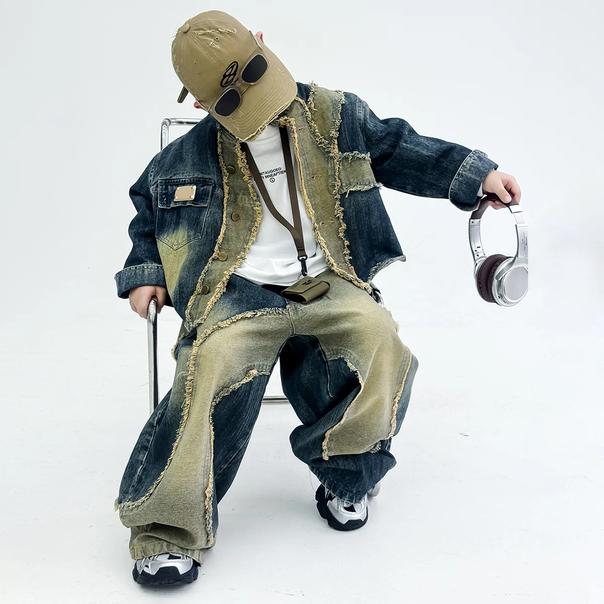 

Baby Boys' Cool Handsome Suit Spring and Autumn Children's Fashion Coat Long Pants Fashion Kids Outwear Two Piece Set