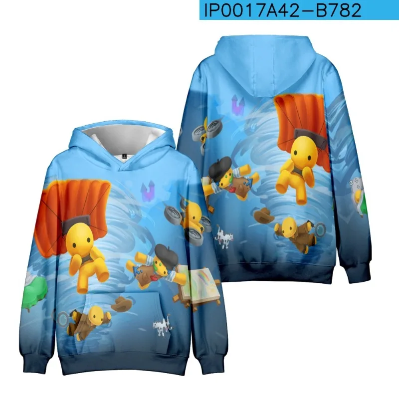 Jeu chaud Wobbly Life série sweat à capuche personnage de dessin animé impression 3D hommes et femmes mode pull décontracté sweat à capuche